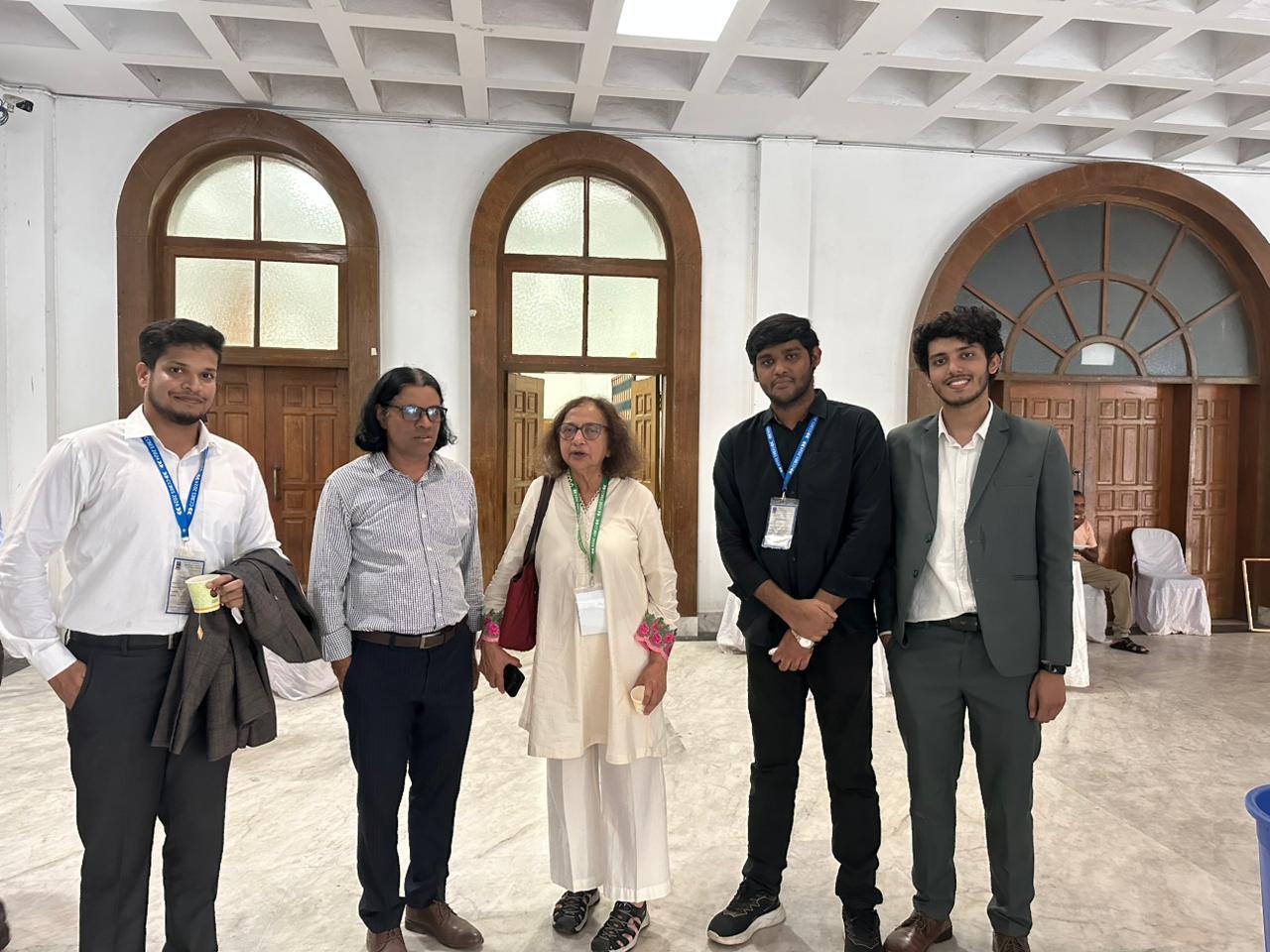 Professor Kabir and his PhD supervisor with lab group members